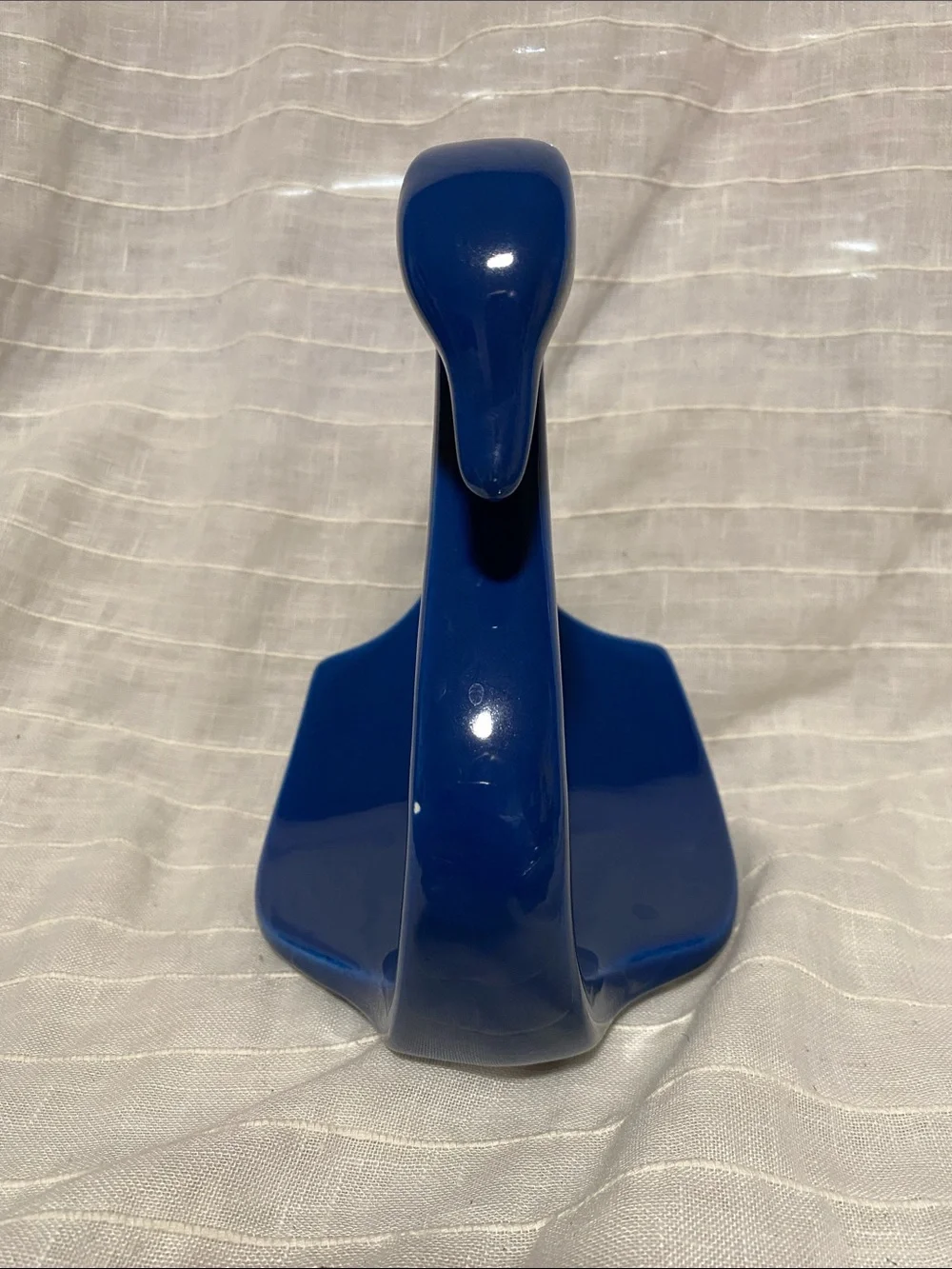 Vintage Blue Ceramic Swan Dish